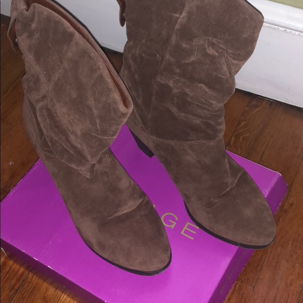 Rampage W Size 9 Cognac FX Suede Boots